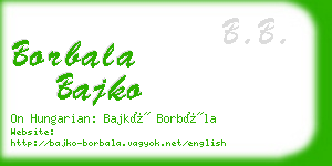 borbala bajko business card