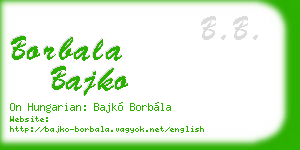 borbala bajko business card